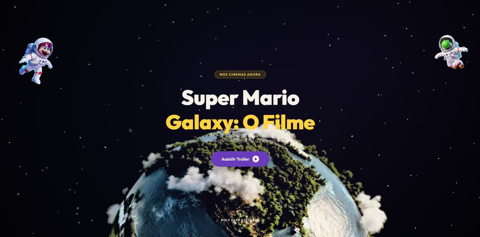 Super Mario Galaxy Landing Page